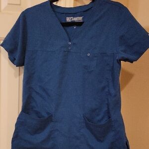 Grey's Anatomy Women's Caribbean Blue Top Medium